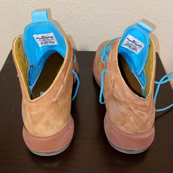 Lebron X Ten EXT QS Package Cork Denim Suede Hazel - Picture 4 of 16